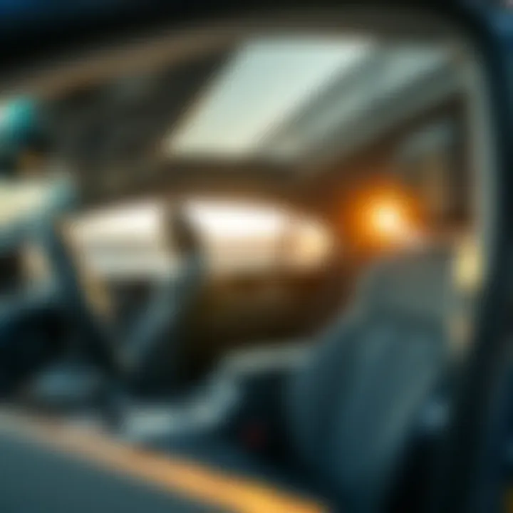 Interior shot displaying advanced technology features and luxurious seating