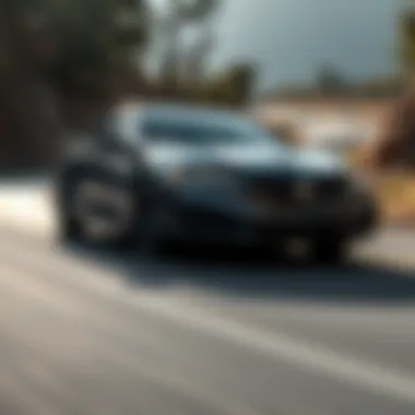 Action shot of the Acura TLX Type S on a winding road