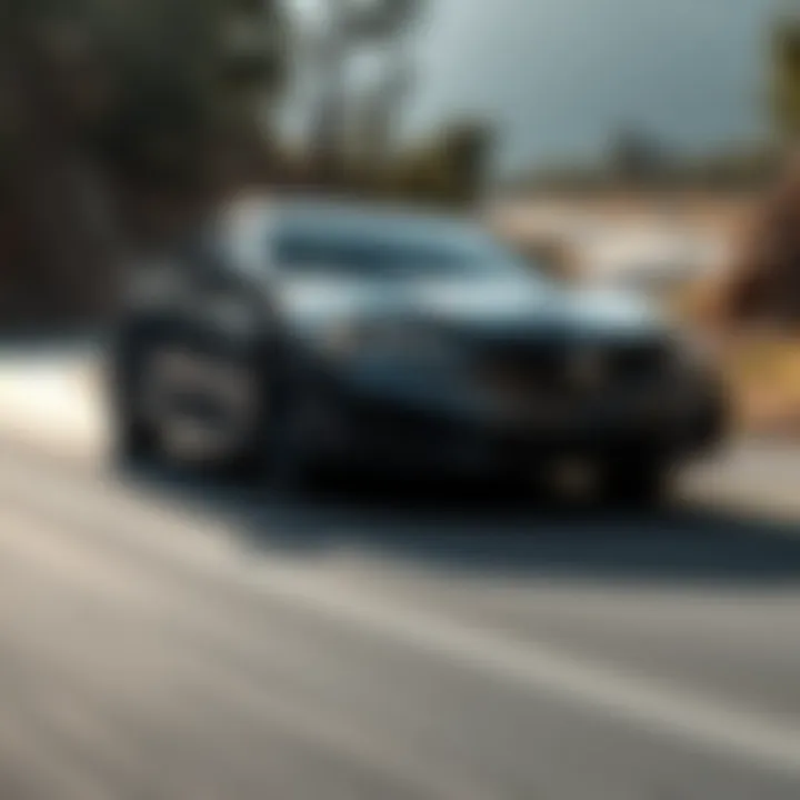 Action shot of the Acura TLX Type S on a winding road