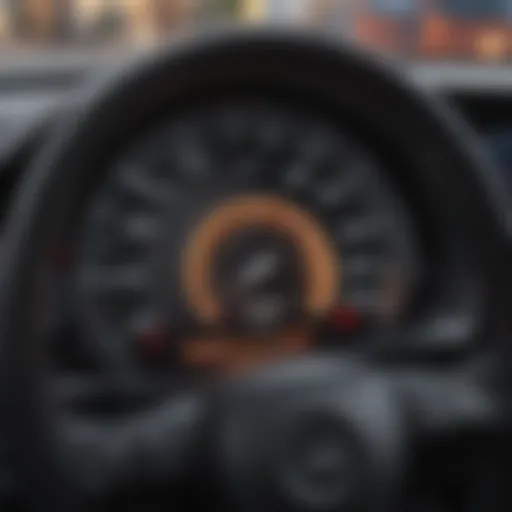 A close-up of a vehicle dashboard showcasing mileage and condition