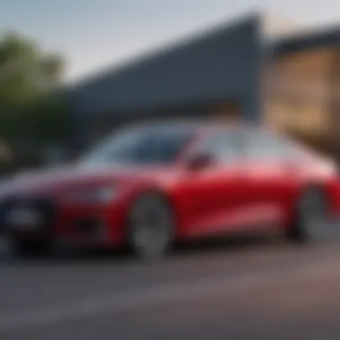 Exterior view of the 2018 Audi Sedan showcasing its sleek lines