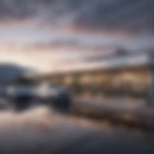 Exterior view of Bonanza Ford dealership showcasing its modern architecture.