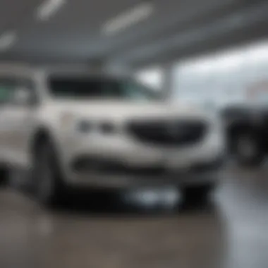 Service Offerings at the Buick Dealership Service area of a Buick dealership with technicians working