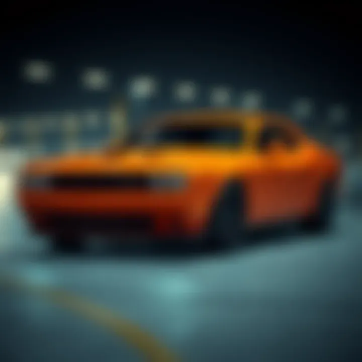 Modern Dodge Challenger showcasing advanced technology