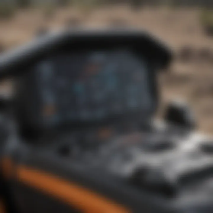 Close-up of the Sportsman 850's advanced technology dashboard