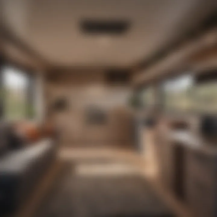 Interior layout of a Casita trailer showcasing living space.