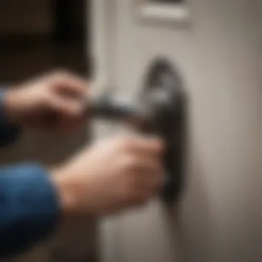 Removing the old door handle