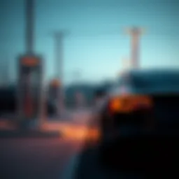 Tesla electric vehicle charging station