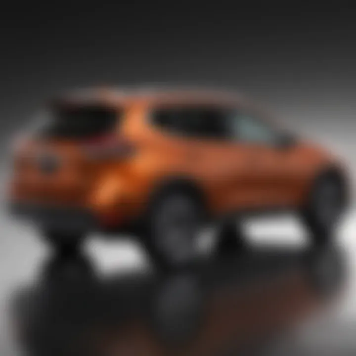 Side profile view displaying the dimensions of the new Nissan Rogue