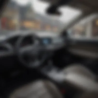 Interior view of the Kia Sportage highlighting premium features