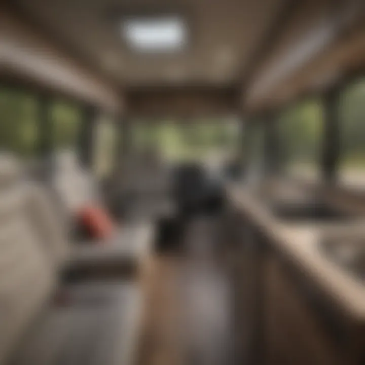 Interior of the Country Camper highlighting its features