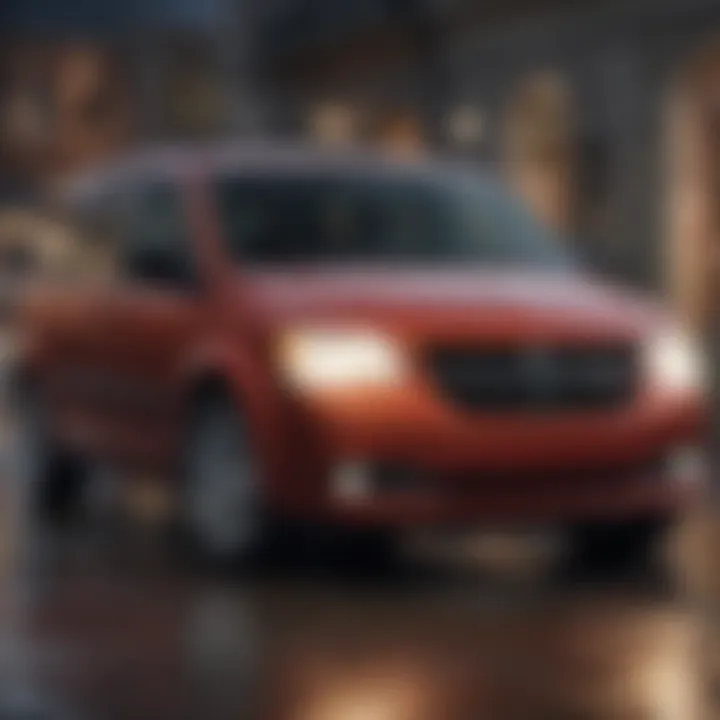 A visual representation of various financing options available for purchasing a Dodge Caravan.