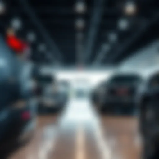 Showroom interior of a GMC dealership