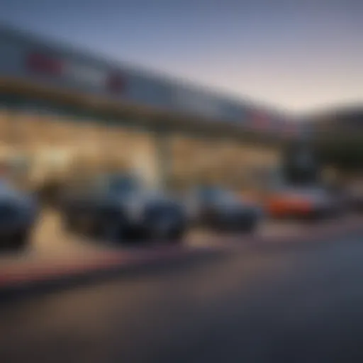 Exterior view of a used car dealership in Hollister