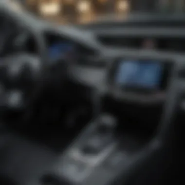 A close-up of Honda Civic's interior showcasing technology