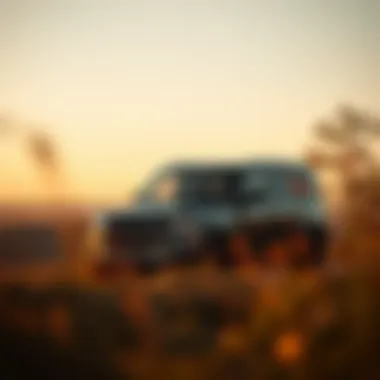 A scenic view of a Land Rover parked in a picturesque Jackson, MS landscape