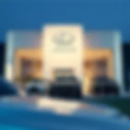 Lexus dealership exterior showcasing luxury vehicles