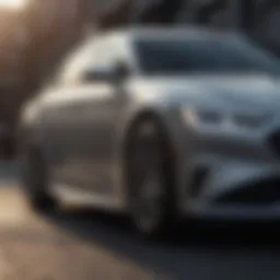 Sleek design of the latest sedan