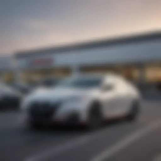 Exterior view of a Nissan dealership in Prattville showcasing various models