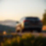 A stunning luxury compact SUV parked on a scenic overlook.