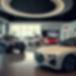 Showroom of an Audi dealership in Honolulu featuring luxury models