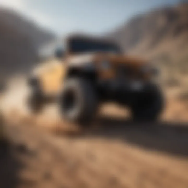 Detailed view of Jeep Wrangler Rubicon's advanced off-road capabilities