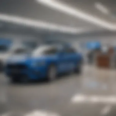 Customer Engagement Area at a Ford Dealership Customer engagement area highlighting service excellence at the dealership