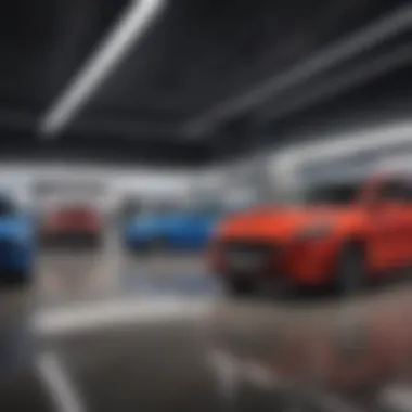 Ford Models Showroom Interior Showroom interior showcasing various Ford models available for purchase