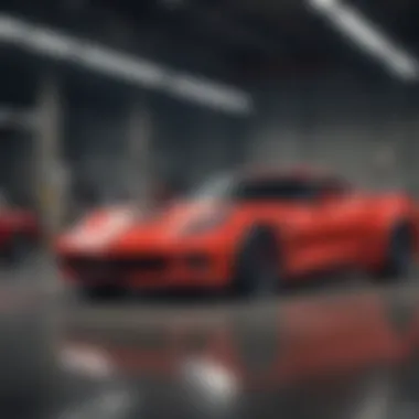 A dynamic display of recent Corvette models and pricing information