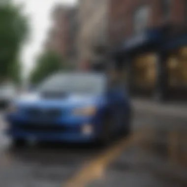 Group of Subaru Impreza vehicles on a Spokane street