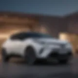 Sleek exterior design of the Toyota C-HR showcasing its modern lines