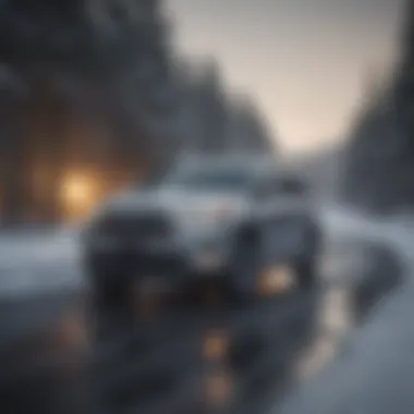 Toyota Highlander in a snowy Maine landscape