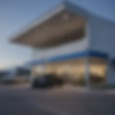 Exterior view of Tremonton Ford dealership showcasing modern architecture