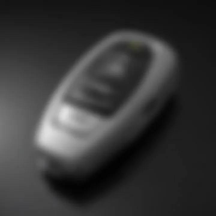 Detailed view of a Honda remote key shell highlighting its design features