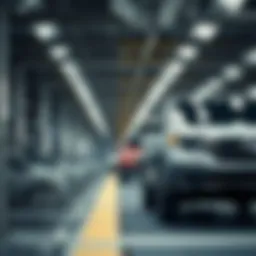 Honda Ridgeline truck on assembly line