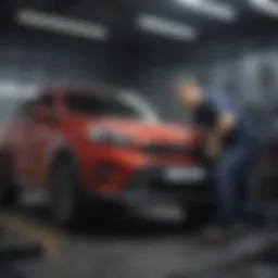Expert mechanics at work in Lokey Kia's service department