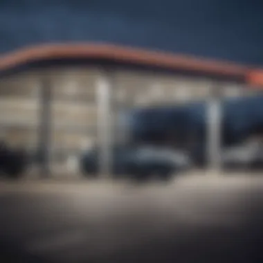 Exterior view of a car dealership in North Branch