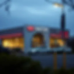 Exterior view of a reputable used car dealership in Simpsonville, SC