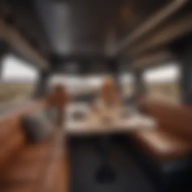 Efficient Interior Layout of the Opus Off Road Camper Interior layout of the Opus Off Road Camper highlighting space efficiency