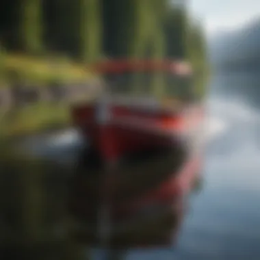 An artistically painted aluminum jon boat showcasing vibrant colors