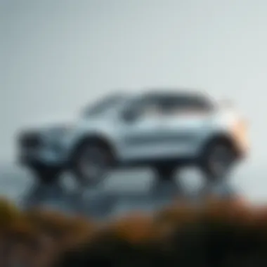 Sleek Design: Premium SUV Profile Side profile of a premium SUV highlighting sleek design