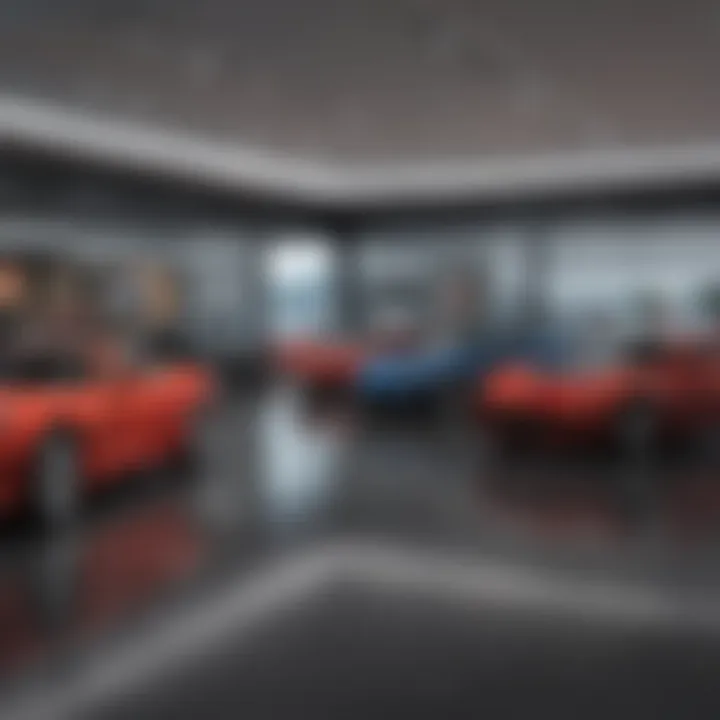 Showroom interior featuring a range of vehicles available for sale at Stokes Automotive