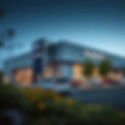 Exterior view of The Dalles Subaru dealership showcasing its modern architecture