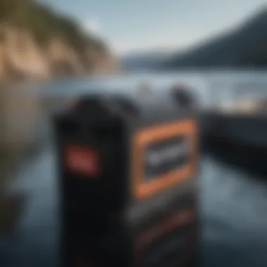 High-performance marine battery on a boat