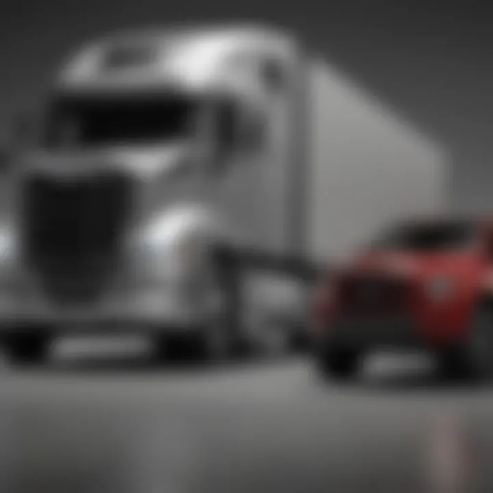 A visual comparison of different truck models and their values